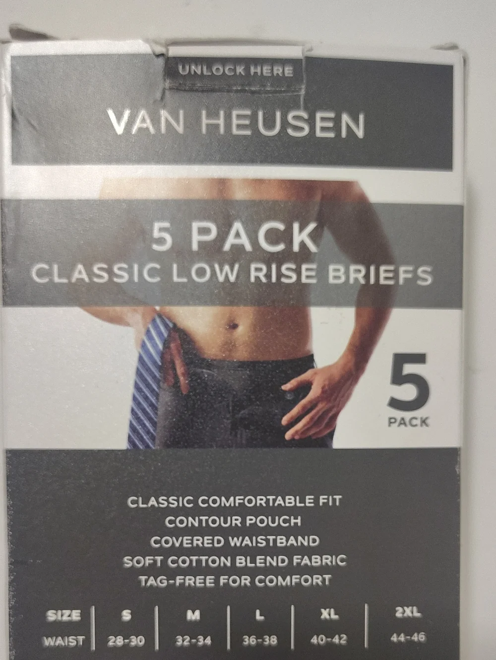 Van Heusen Men's Classic Low Rise Briefs - 5 Pack - Size S 28-30